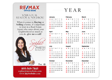 Remax Calendar Magnets - Remax Business Card