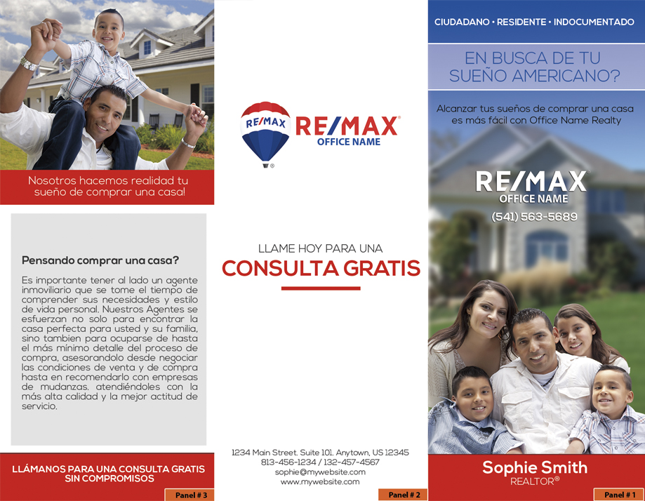 Remax Brochures, Remax Spanish Brochures, Remax Agent Brochures, Remax Realtor Brochures, Remax Office Brochures, Remax Broker Brochures