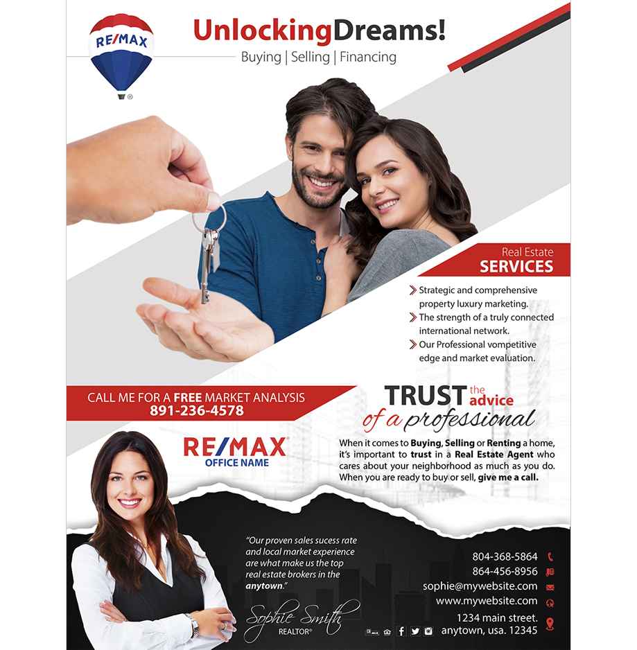 Remax Flyers, Remax Realtor Flyers, Remax Agent Flyers, Remax Office Flyers, Remax Broker Flyers,