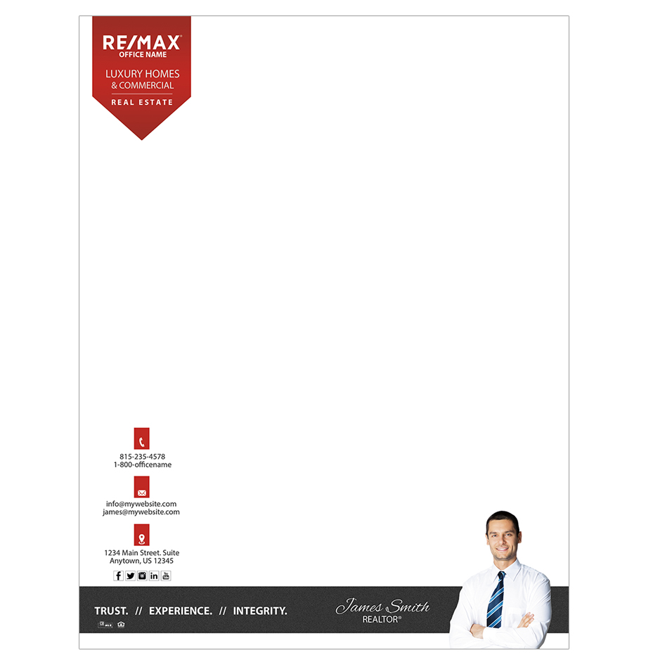 Remax Letterheads, Remax Realtor Letterheads, Remax Agent Letterheads, Remax Office Letterheads, Remax Broker Letterheads